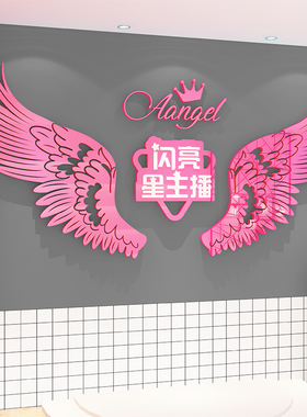 抖音同款网红主持培训机构墙贴
