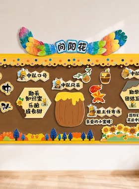 班级星辰中队角布置文化墙贴毛毡教室装饰少先黑板报素材小学环创