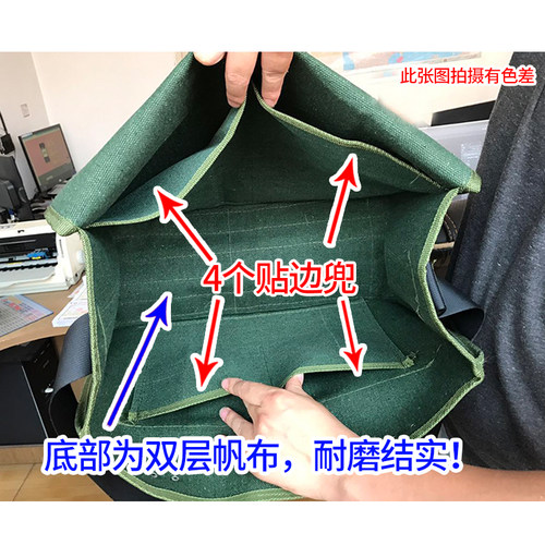 家电维修空调安装工具包电工帆布多功能单肩五金工具箱加厚双层底 - 图3