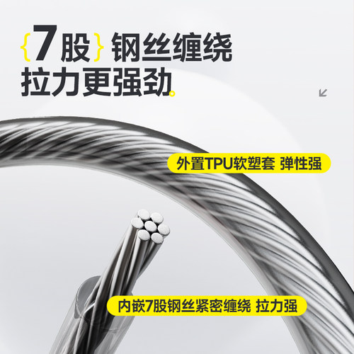汉鼎钢丝失手绳高弹力自动伸缩护竿绳溜鱼器内包钢丝钓鱼垂钓装备 - 图0