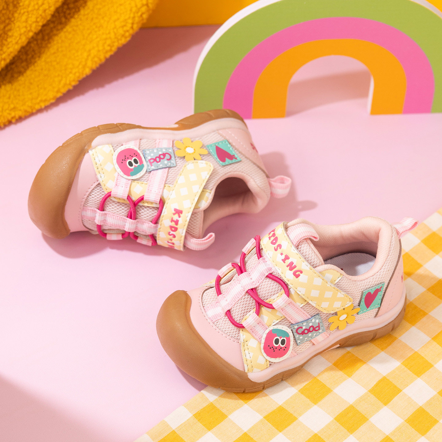 kidsing可迪星女宝宝运动鞋2026春季新款小童儿童软底幼儿园童鞋,淘宝优惠券,粉丝福利购,淘宝优惠卷