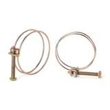 Двойной стальной проволочный хомут, хомут для шланга водяного насоса, прочный хомут для шланга, оцинкованный усиленный фиксатор, тяжелый хомут для труб