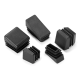 PE пластиковая квадратная скошенная внутренняя заглушка, регулируемая квадратная трубчатая заглушка, головка из нержавеющей стали, подставка для ног стола и стула, скошенная крышка, оцинкованная