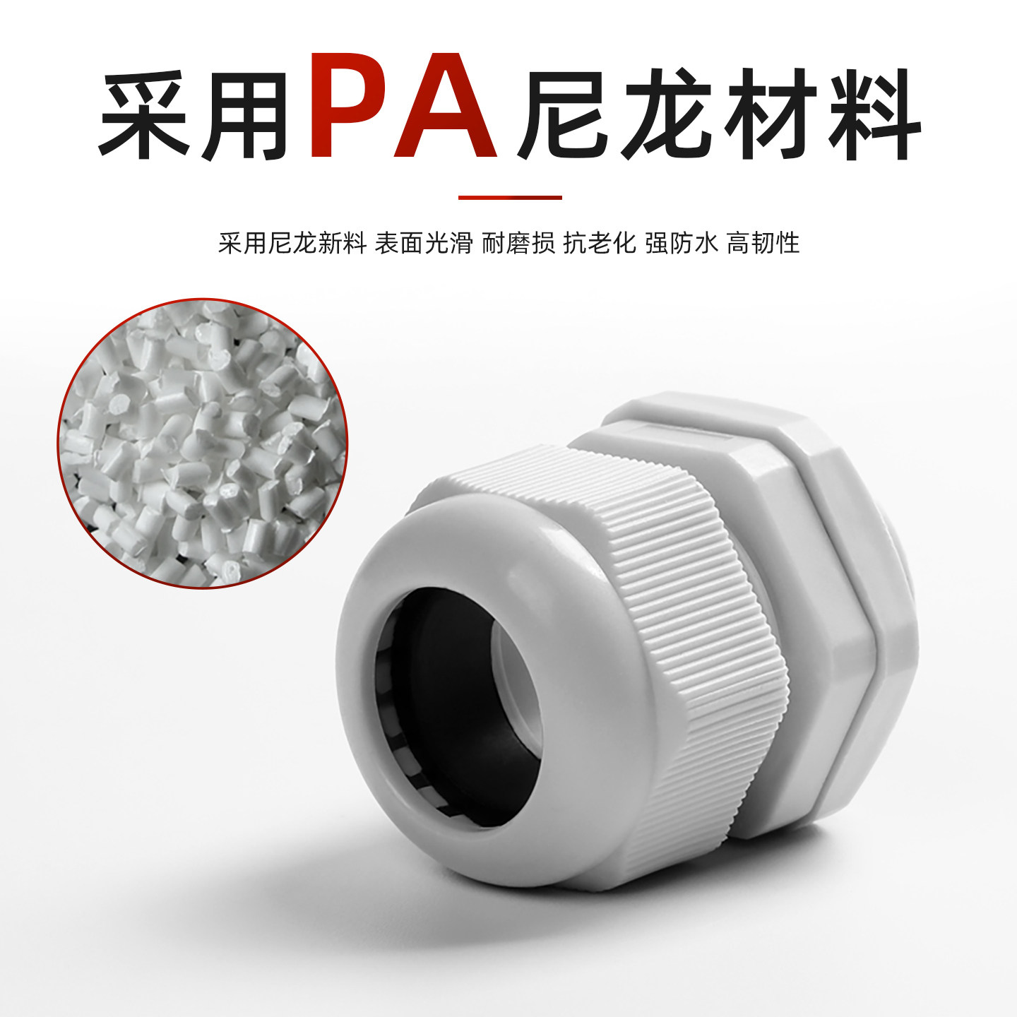 尼龙电缆电线防水接头连接器葛兰头电缆固定PG/M型格兰头德制公制