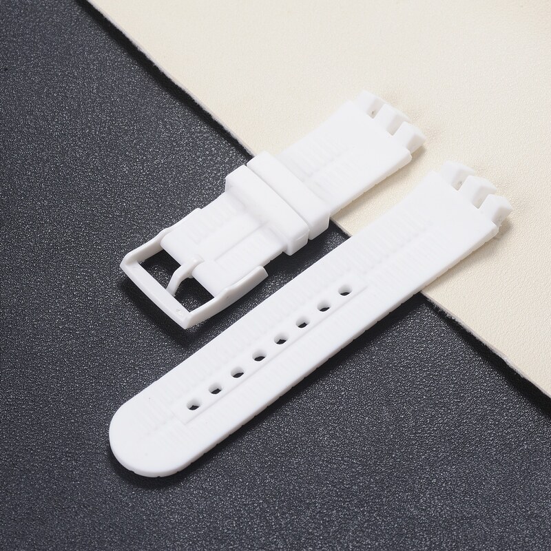 carty硅胶表带斯沃琪黑色宽胶表带 carty配件