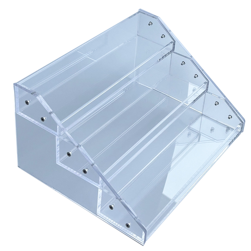 加厚亚克力阶梯收纳盒桌面置物架高承重烈酒洋酒展示架透明香水架 - 图3