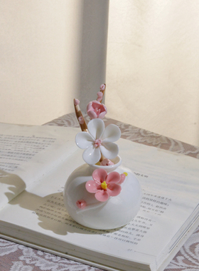 景德镇陶瓷花瓶梅花摆件客厅插花装饰品高级感轻奢小众设计感花器