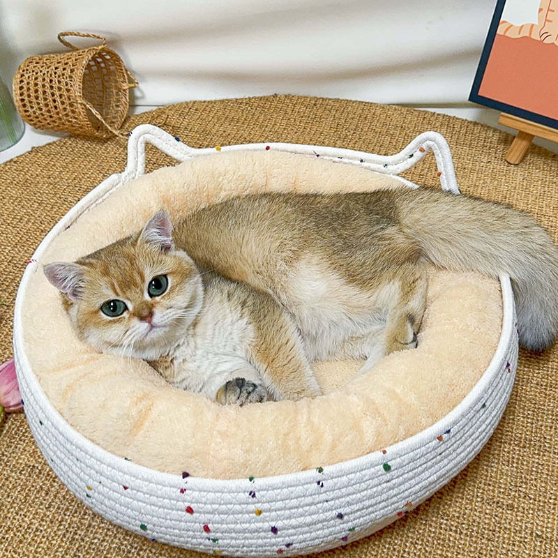 猫窝四季通用冬季保暖猫抓板一体可拆洗冬天猫咪猫窝藤编织宠物窝,淘宝优惠券,粉丝福利购,淘宝优惠卷