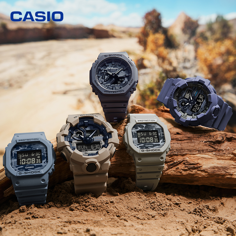 Casio卡西欧G SHOCK新款潮流迷彩小方块运动防水手表男DW5600CA - 图2