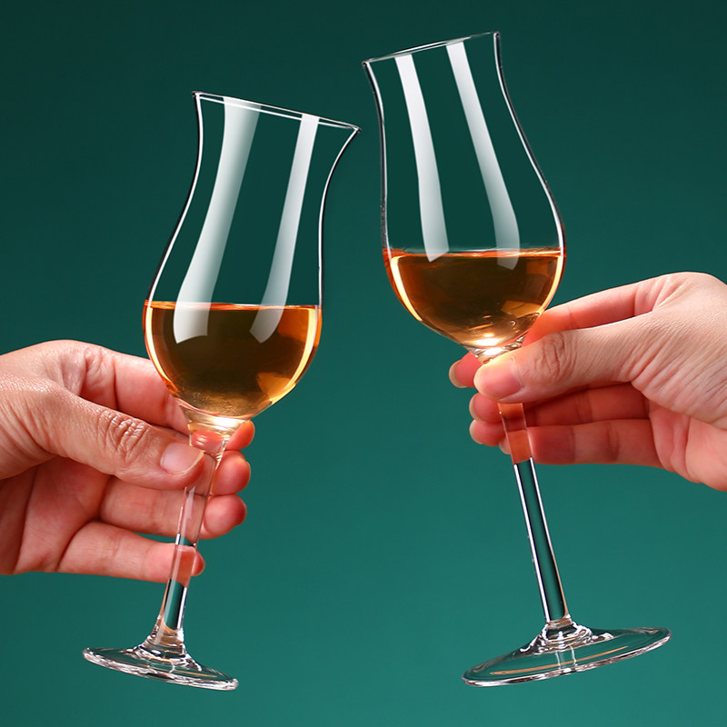 威士忌品鉴杯香槟杯高脚郁金香洋酒杯红酒酒杯水晶玻璃闻香白兰地 - 图0