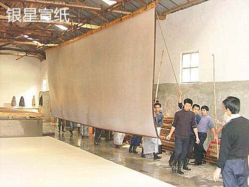 安徽宣纸批发一丈二生宣熟宣 红纯手工制作 工笔画书法专用作品纸 - 图2