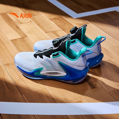 青狂刺安踏儿童篮球鞋男大童专业实战运动鞋子青少年缓震回弹童鞋 - 图0