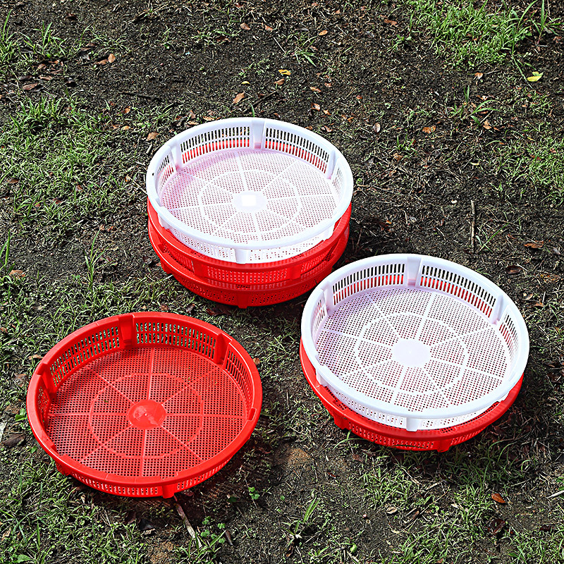 能叠层收纳！塑料圆形沥水筛子簸箕家用大号晾晒筐框洗菜篮干货筛,淘宝优惠券,粉丝福利购,淘宝优惠卷