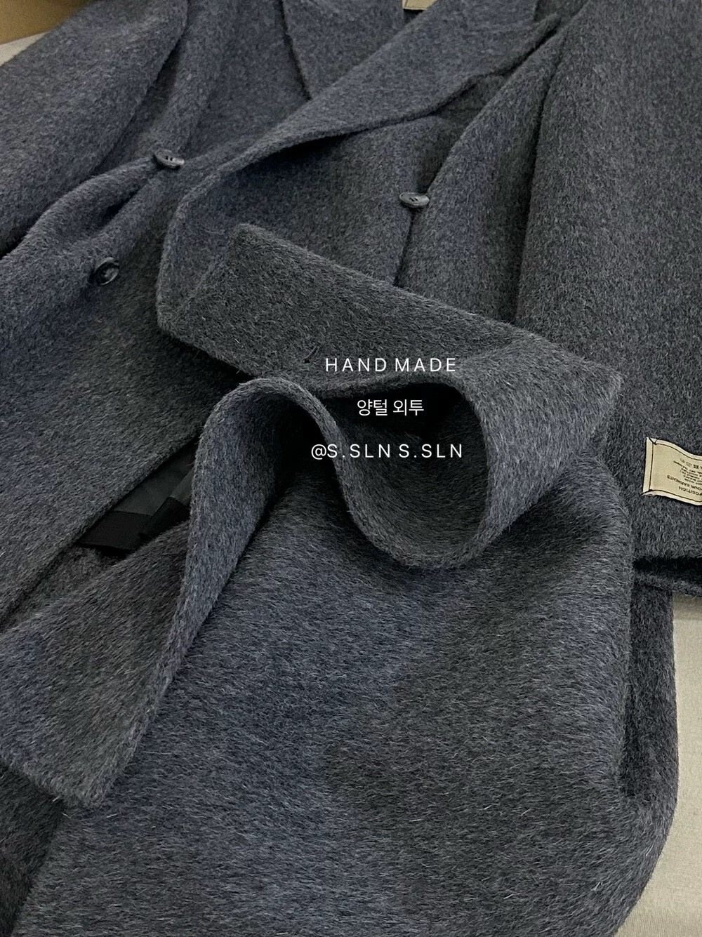 极简风经典oversize灰色西装羊毛大衣加长款高级感双面尼外套,淘宝优惠券,粉丝福利购,淘宝优惠卷