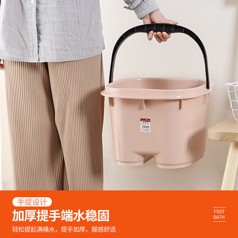 家用塑料按摩洗脚神器过小腿泡脚盆 翊薇家居足浴盆/足浴桶