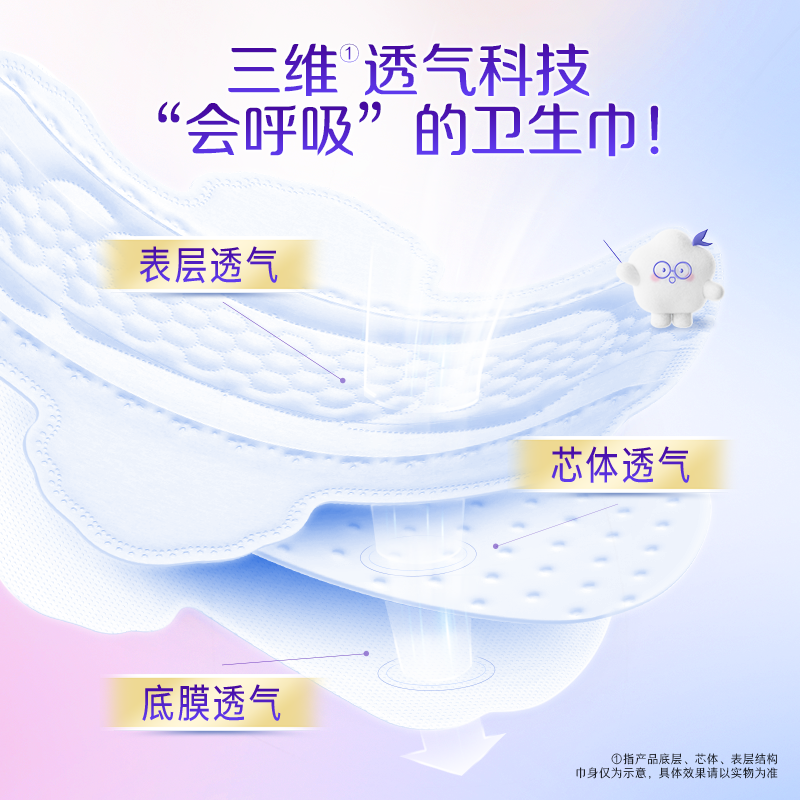 洁婷卫生巾日夜用姨妈巾女透气超薄棉柔亲肤护垫卫生棉整箱正品 - 图2