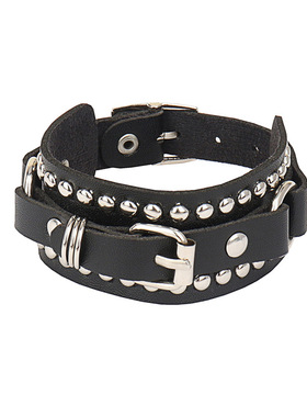 男女pu皮金属柳钉朋克风手环手链