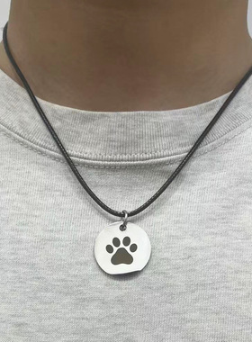 狗爪猫爪项链狗牌保证书定制刻字