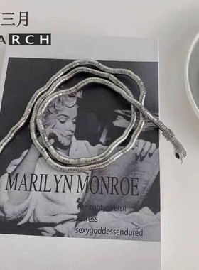 金属蛇形女嘻哈朋克项圈