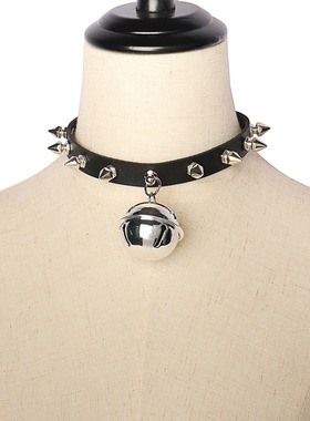 项圈女颈带禁欲系牵引绳柳钉朋克