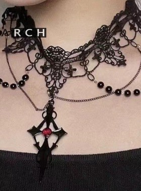 蕾丝珍珠项链女项圈女