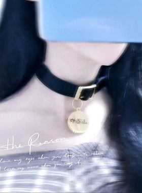 40原猫娘黄豆粉复古项圈定制刻字