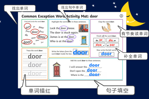 spelling小学全年英语300高频单词写拼读作业纸词汇积累练习纸 - 图0