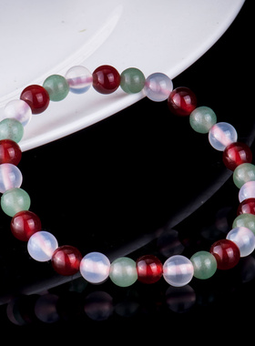 梦克拉玉髓东陵玉玛瑙手链  铁人三项