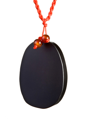 生肖猪吊坠砭石项链