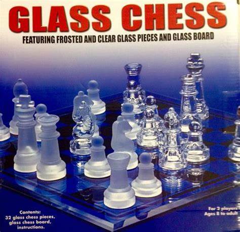 普通玻璃国际象棋透明象棋大中小号 galss chess玻璃国际象棋-图1