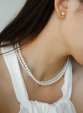 W的手创施家水晶珍珠可调节项链