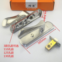 SJ741] stainless steel toilet single tongue door lock without key wood door lock hole distance optional