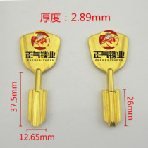 ZQ3708] Applicable to Wang 10 Generation security door security door key embryons gold