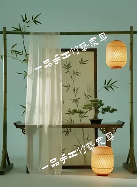 环竹古风竹棚摆摊展示架