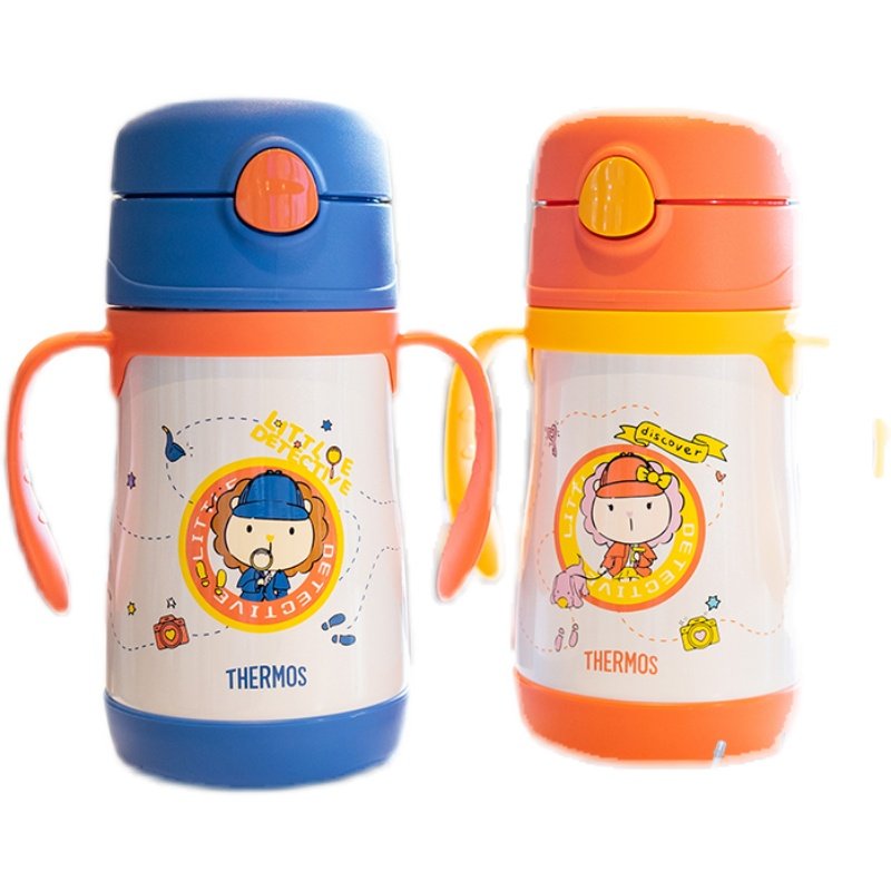 膳魔师儿童保温杯婴儿巧虎水杯宝宝保温吸管杯316食品级不锈钢,淘宝优惠券,粉丝福利购,淘宝优惠卷