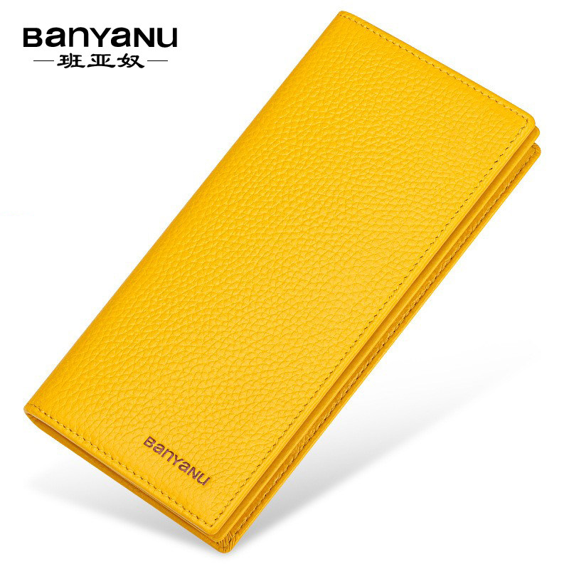 2025新长款女士钱包牛真皮正品放手机超薄大容量聚招财黄色男卡夹,淘宝优惠券,粉丝福利购,淘宝优惠卷