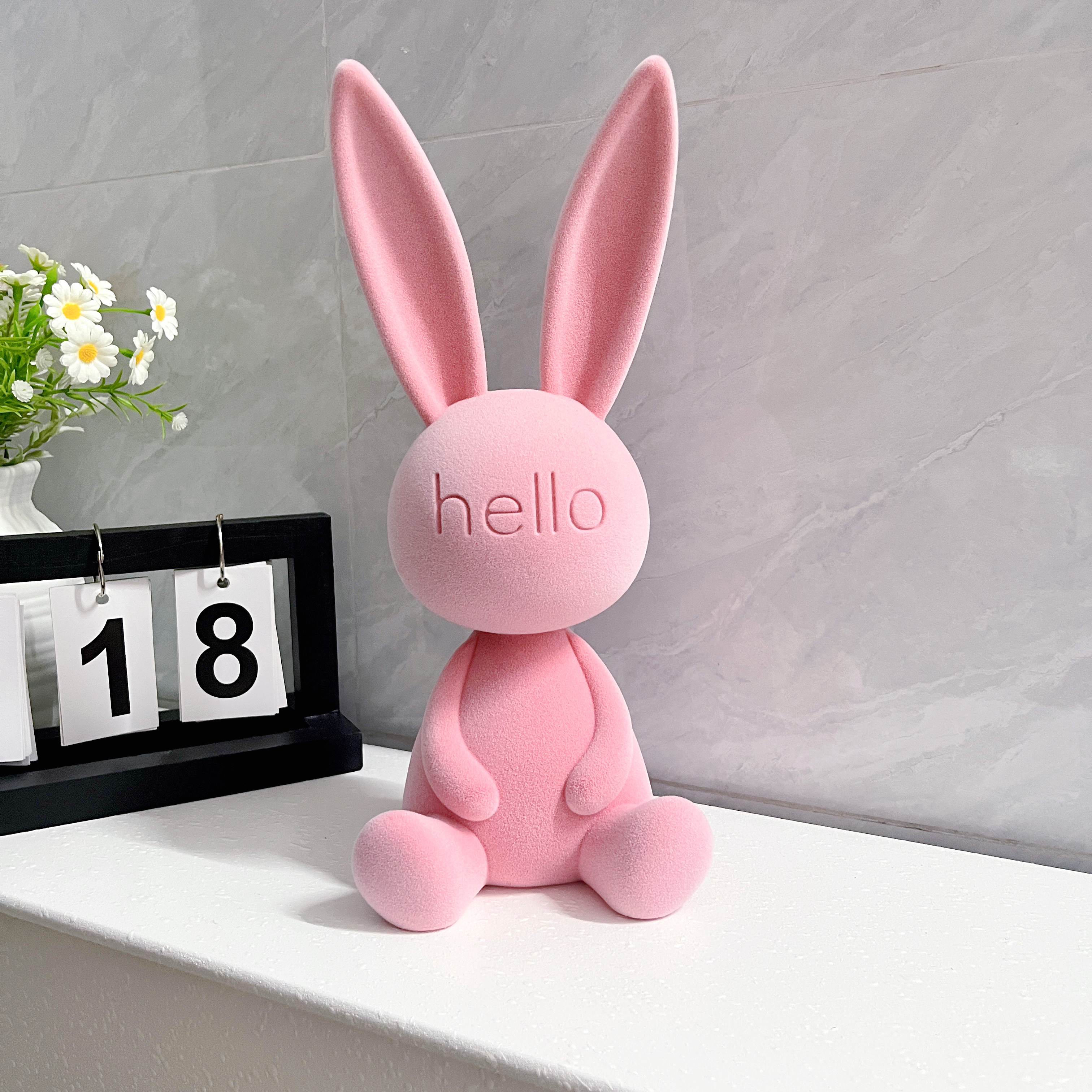 胖胖兔奶油风客厅软装饰品礼物电视柜高级感小众摆件现代简约风,淘宝优惠券,粉丝福利购,淘宝优惠卷