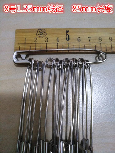 老式简易大号安全别针 固定衣服吊牌小曲别针 高硬度安全钢丝扣针 - 图0