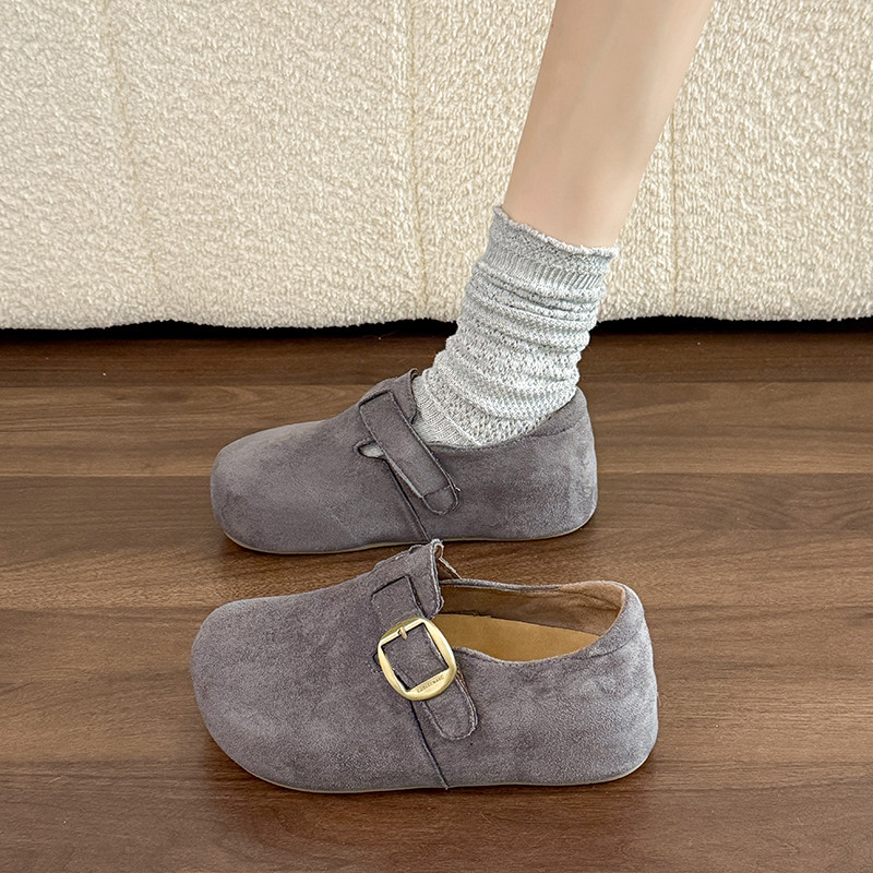 巨好看厚底内增高全包勃肯鞋一脚蹬女鞋2026新款早春博肯豆豆单鞋,淘宝优惠券,粉丝福利购,淘宝优惠卷