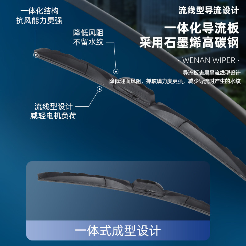 汽车雨刮器专用静音新款原厂原装前窗升级无骨胶条高清耐用雨刷片_虎窝淘