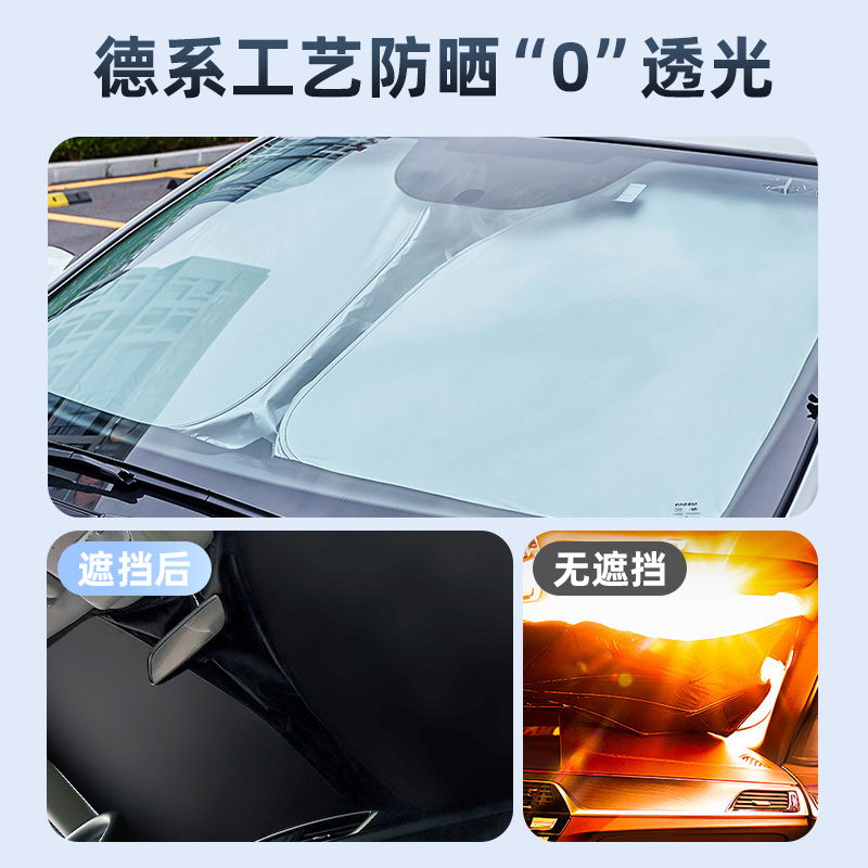 奔驰C260L/E300L/GLC260L/C200汽车防晒隔热板遮阳挡帘前挡遮阳伞 - 图1