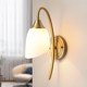 Muting all-copper French medieval bedroom wall lamp bedside lamp