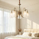 Muting all-copper French living room chandelier is light, luxurious and high-end