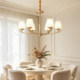 Muting all copper American style living room bedroom study chandelier