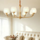 French style living room chandelier all copper designer lighting fixtures