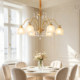 Muting all-copper French cream style light luxury living room chandelier
