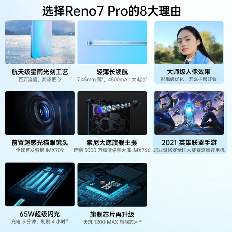 [24期免息]opporeno7pro oppo手机 OPPO平实手机