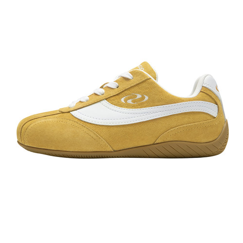 森果果 赛车鞋/姜黄色德训鞋男薄底4CM内增高2025冬季鞋子板鞋女 - 图3