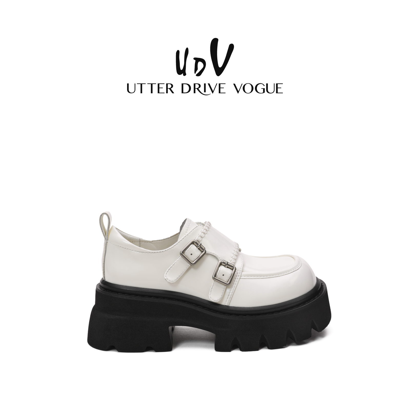 UDV设计师款厚底乐福鞋女2025秋季新款真皮英伦小皮鞋学院风单鞋 - 图1