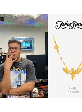 新年礼物开运小天使22k金项链